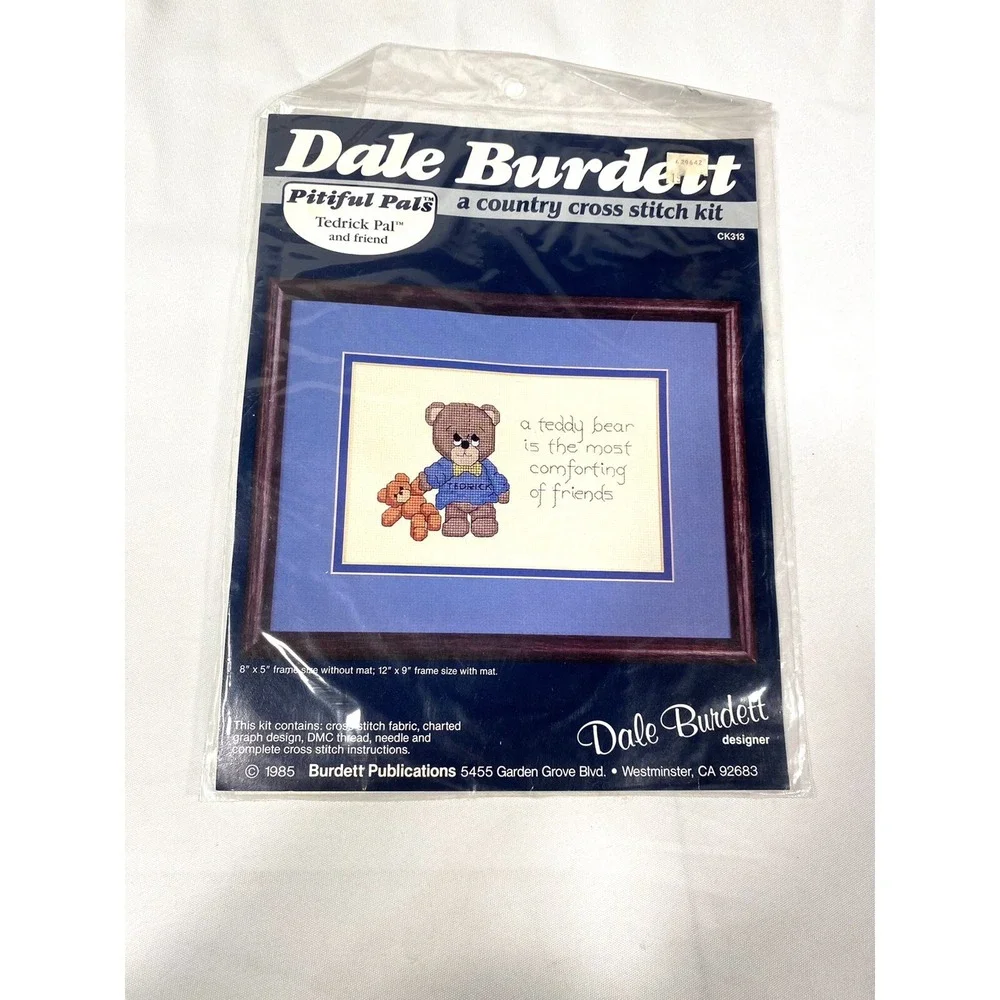dale burdett cross stitch‎ kit tedrick pal and friends CK 313